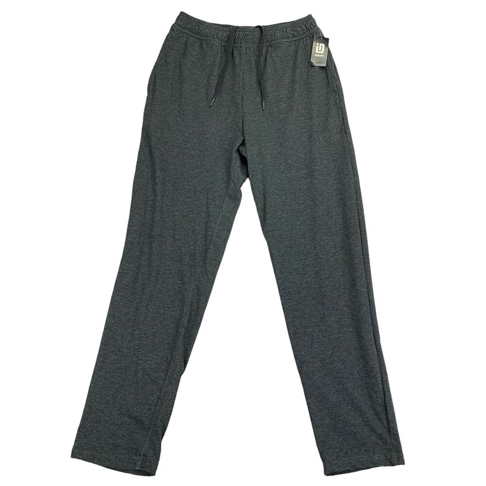 Ideology Mens Jersey Open Bottom Drawstring Sweatpants Charcoal Heather Gray S